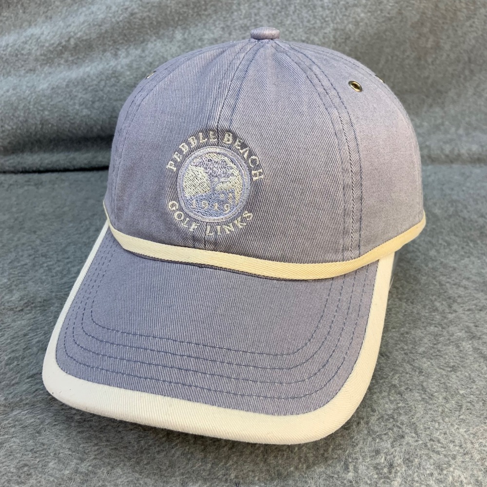 Pebble Beach Golf Links Men Blue Ashworth Hat Embroidered Adjustable OSFM